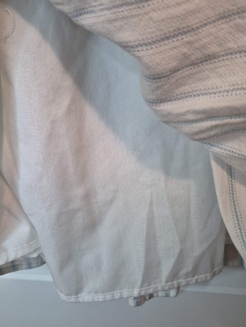 new directions White and Light Blue Striped Tiered Maxi Skirt Size S - Picture 6 of 10